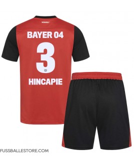 Günstige Bayer Leverkusen Piero Hincapie #3 Heimtrikotsatz Kinder 2024-25 Kurzarm (+ Kurze Hosen)